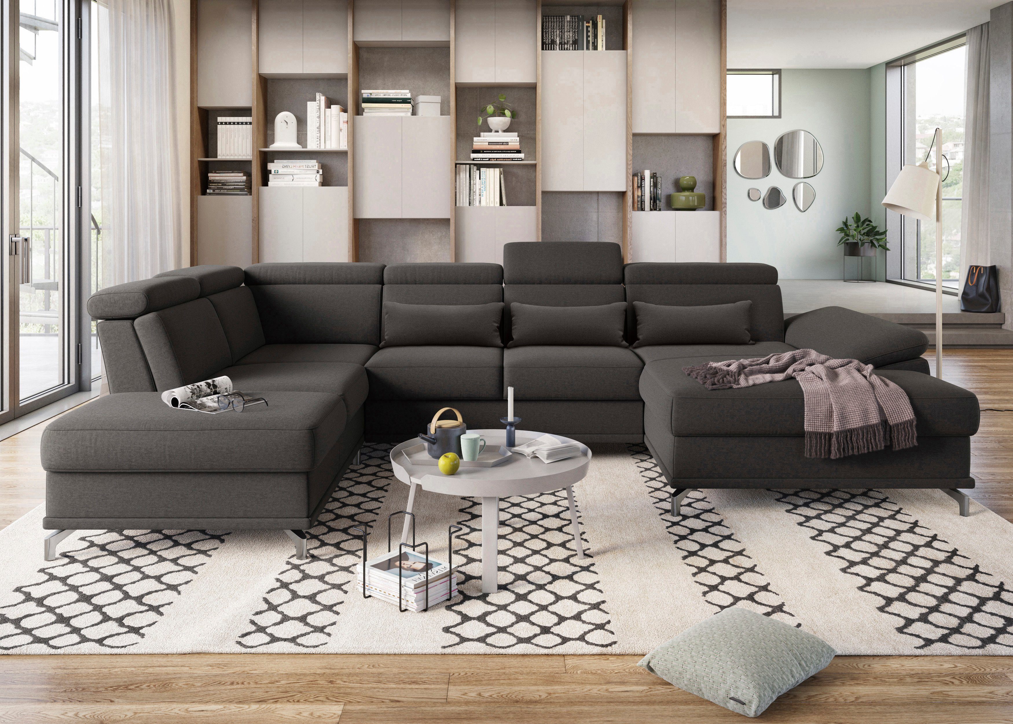 sit&more Wohnlandschaft "Cabrio U-Form, mit Sitztiefenverstellung, Arm- und günstig online kaufen