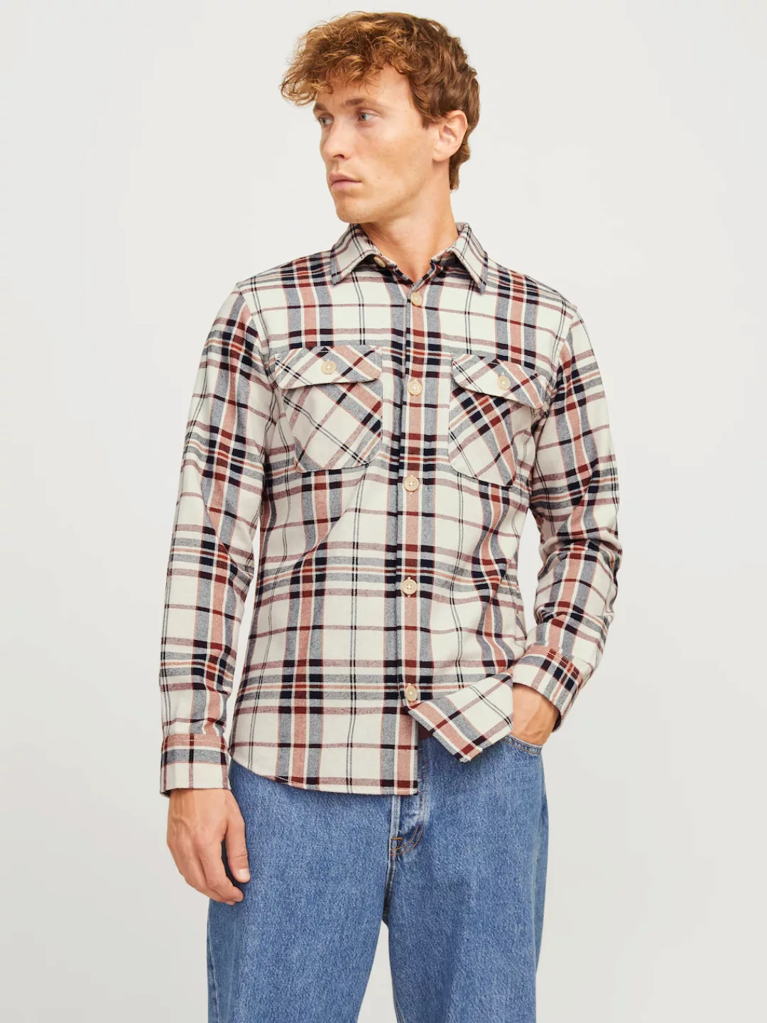 Jack & Jones Langarmhemd "JJEDARREN OVERSHIRT LS NOOS" günstig online kaufen