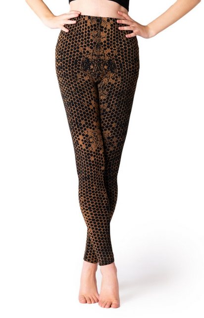 PANASIAM Leggings Unikat Batik Leggings mit Wabendesign moderner Stil lange günstig online kaufen