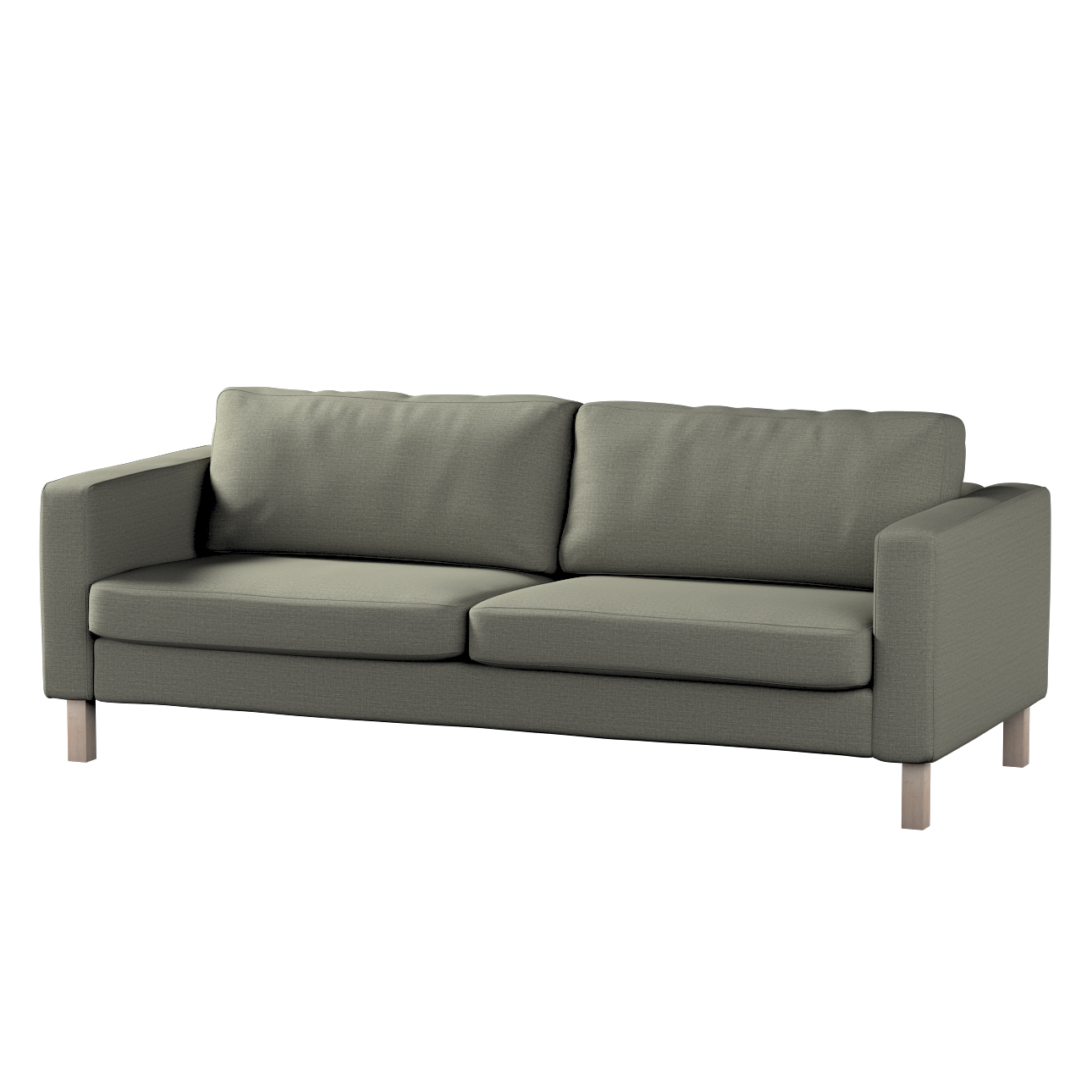 Bezug für Karlstad 3-Sitzer Sofa nicht ausklappbar, kurz, grau-beige, Bezug günstig online kaufen