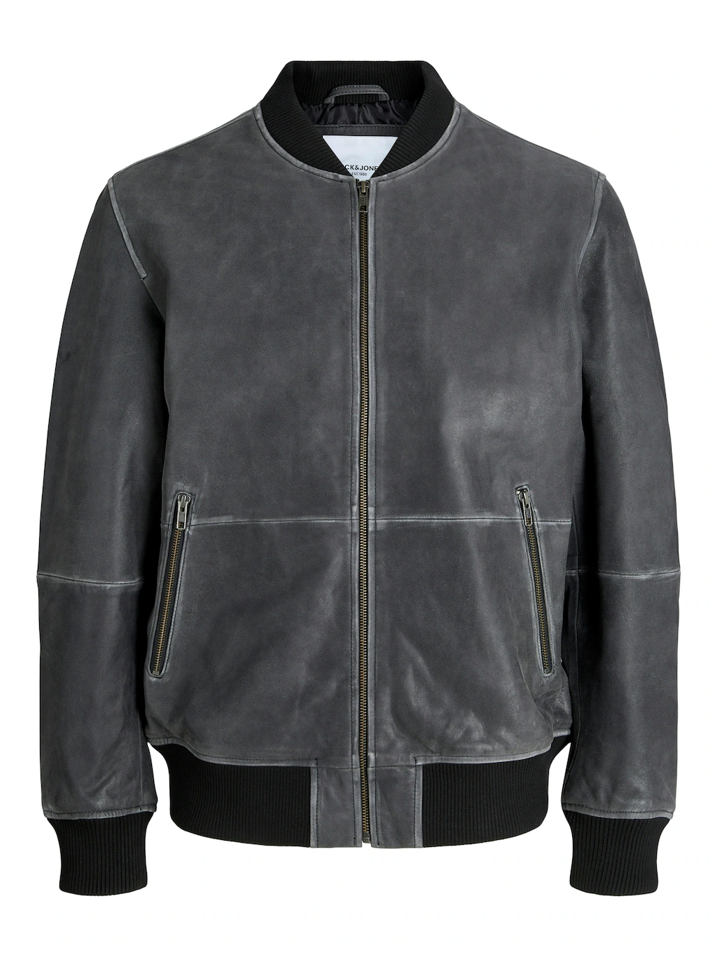Jack & Jones Lederjacke "JJECHARGE LEATHER BOMBER SN", ohne Kapuze günstig online kaufen