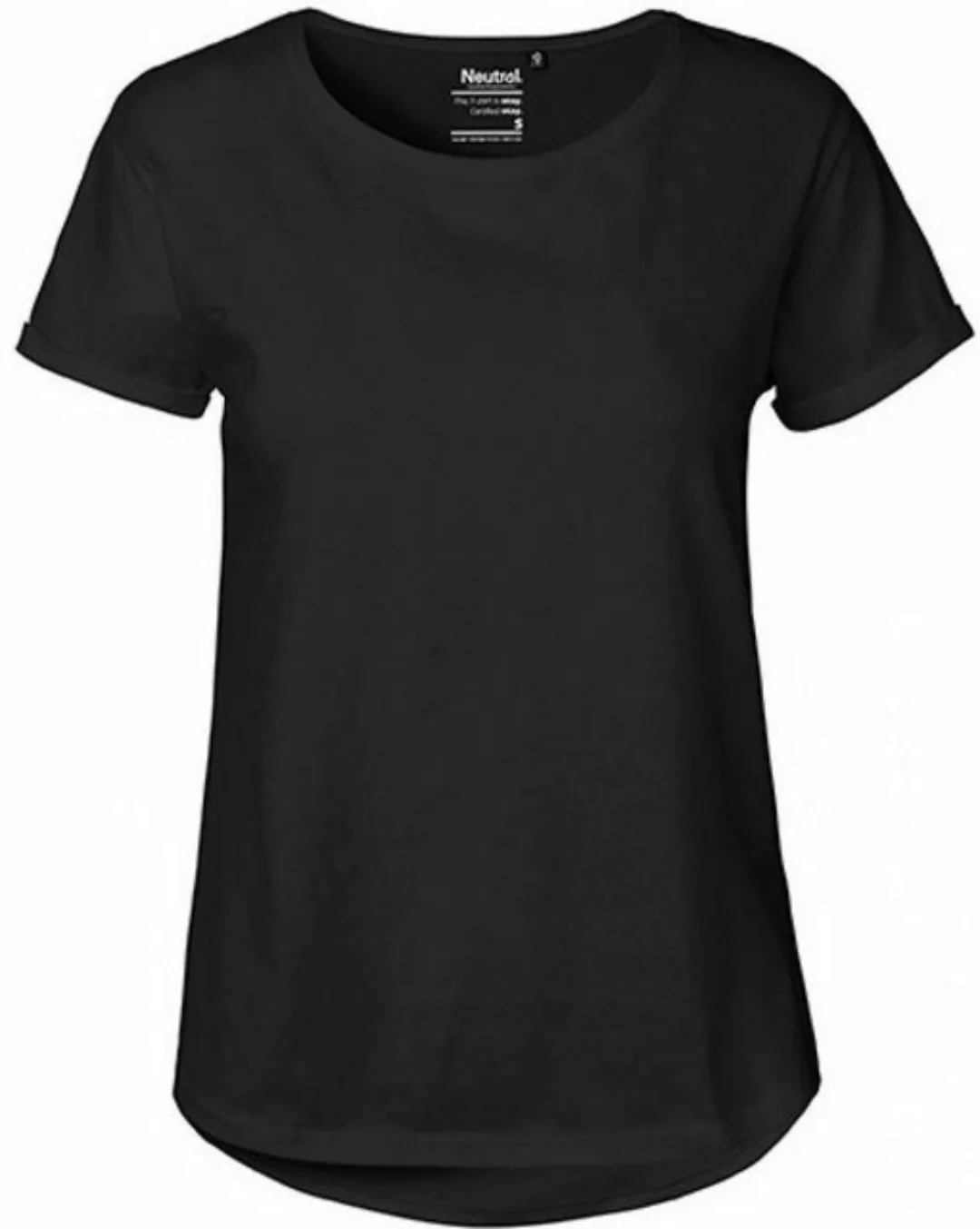 Neutral T-Shirt Neutral Bio-Damen-T-Shirt mit Roll-Up-Ärmeln günstig online kaufen