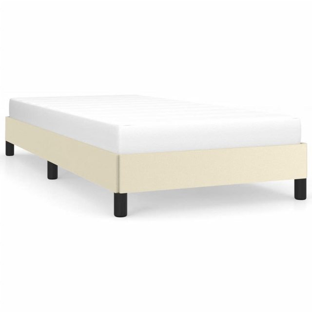 vidaXL Bett Bettgestell Creme 90x190 cm Kunstleder günstig online kaufen