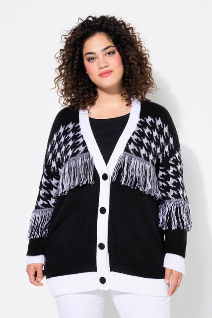 Angel of Style Strickjacke Strickjacke oversized Hahnentritt Fransen Langar günstig online kaufen