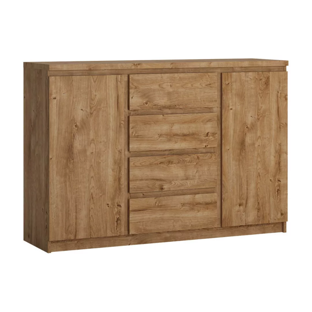 Sideboard 135,4cm in Eiche Nb. mit 4 Schubladen und 1 Tür FORTALEZA-129, B/ günstig online kaufen