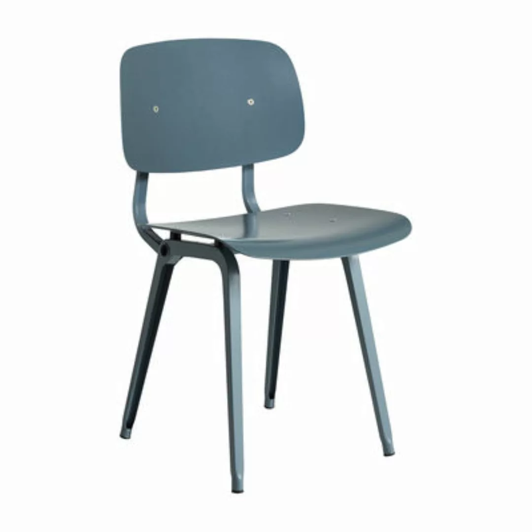 Stuhl Revolt plastikmaterial blau / Neuauflage 1950' - Hay - Blau günstig online kaufen