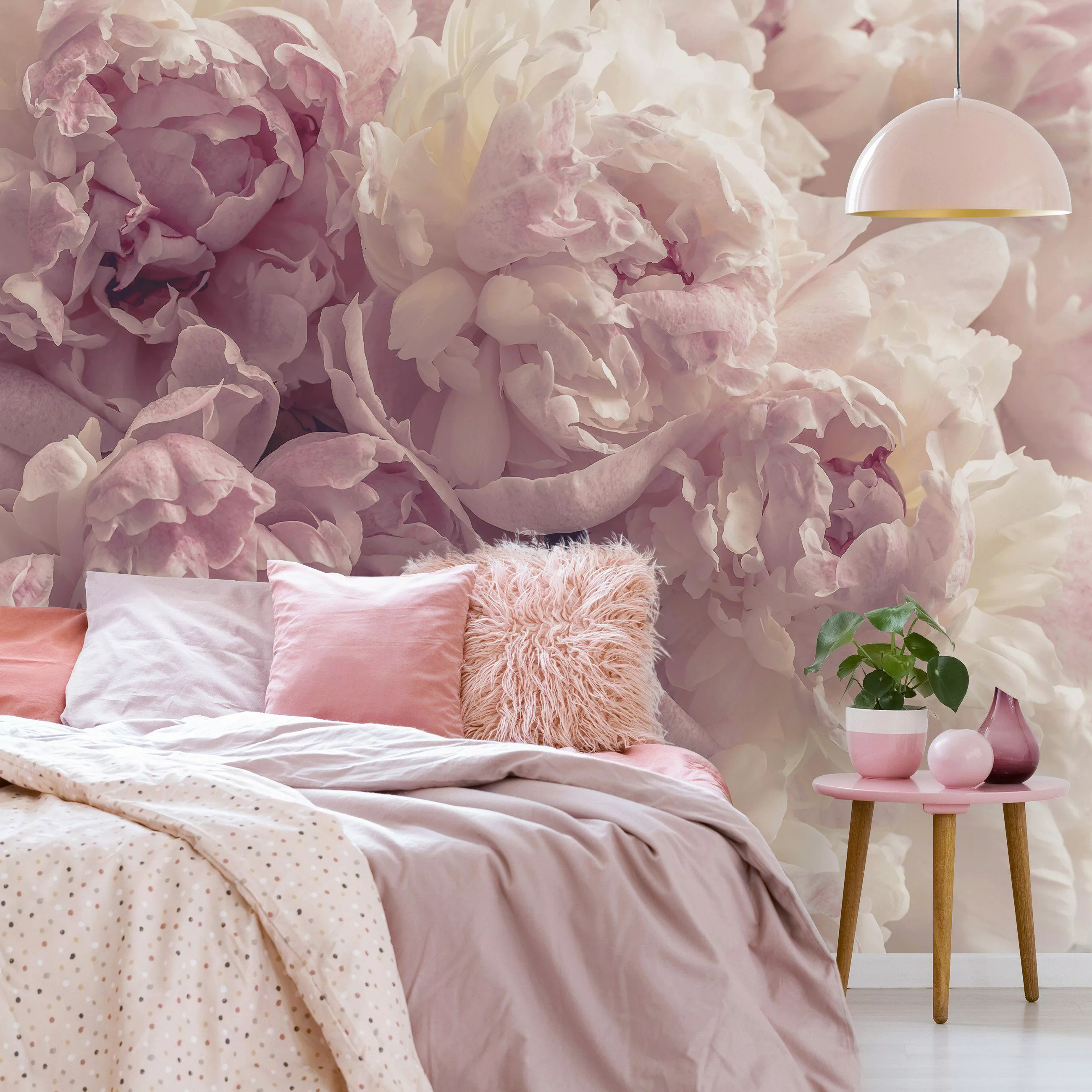 Wallarena Fototapete Blumen Pfingstrosen Rose Vlies günstig online kaufen