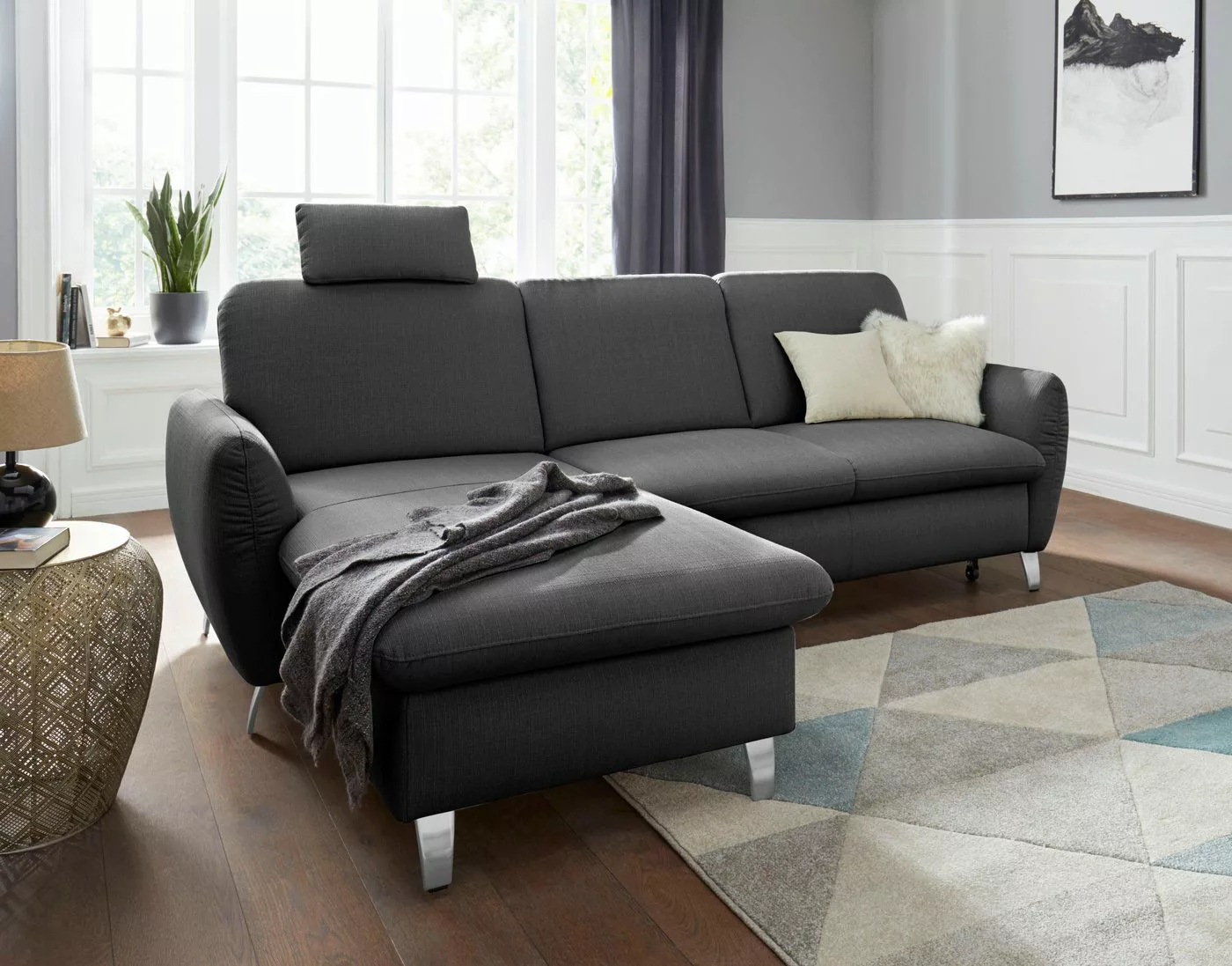 sit&more Ecksofa »Daytona L-Form«, mit Federkern, einer Kopfstütze und wahl günstig online kaufen