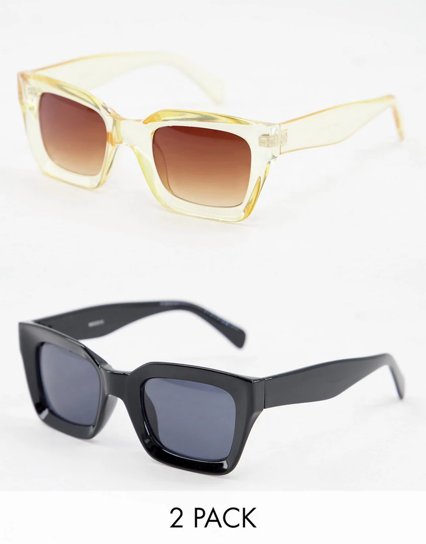 Madein. – 2er-Pack eckige Sonnenbrillen-Bunt günstig online kaufen