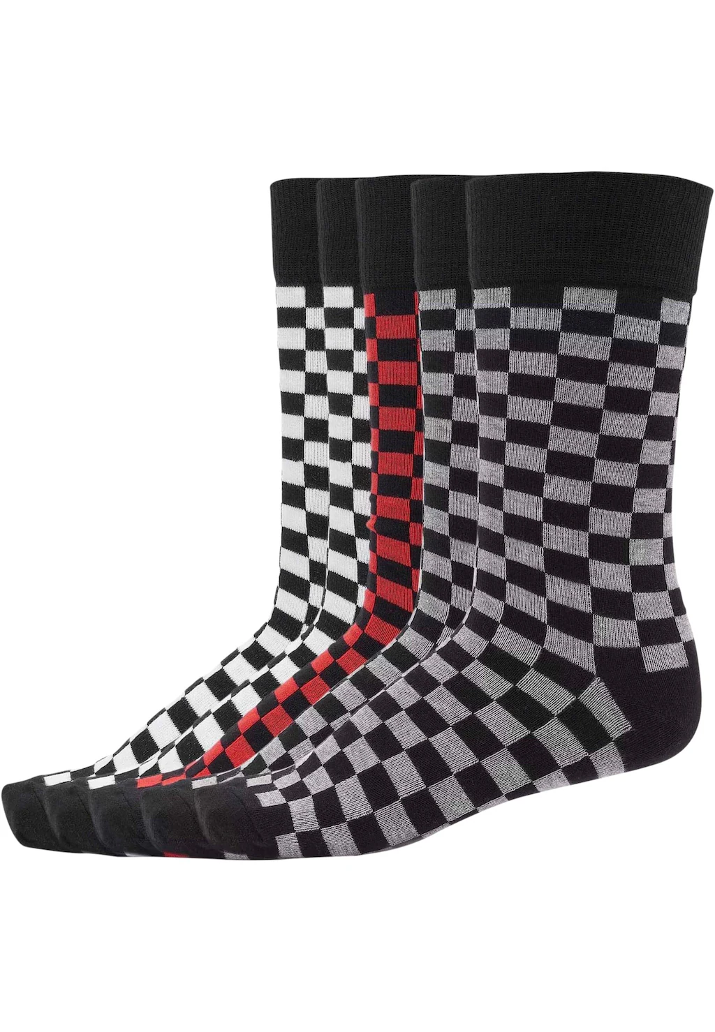 URBAN CLASSICS Basicsocken "Urban Classics Accessoires Check Socks 5-Pack", günstig online kaufen