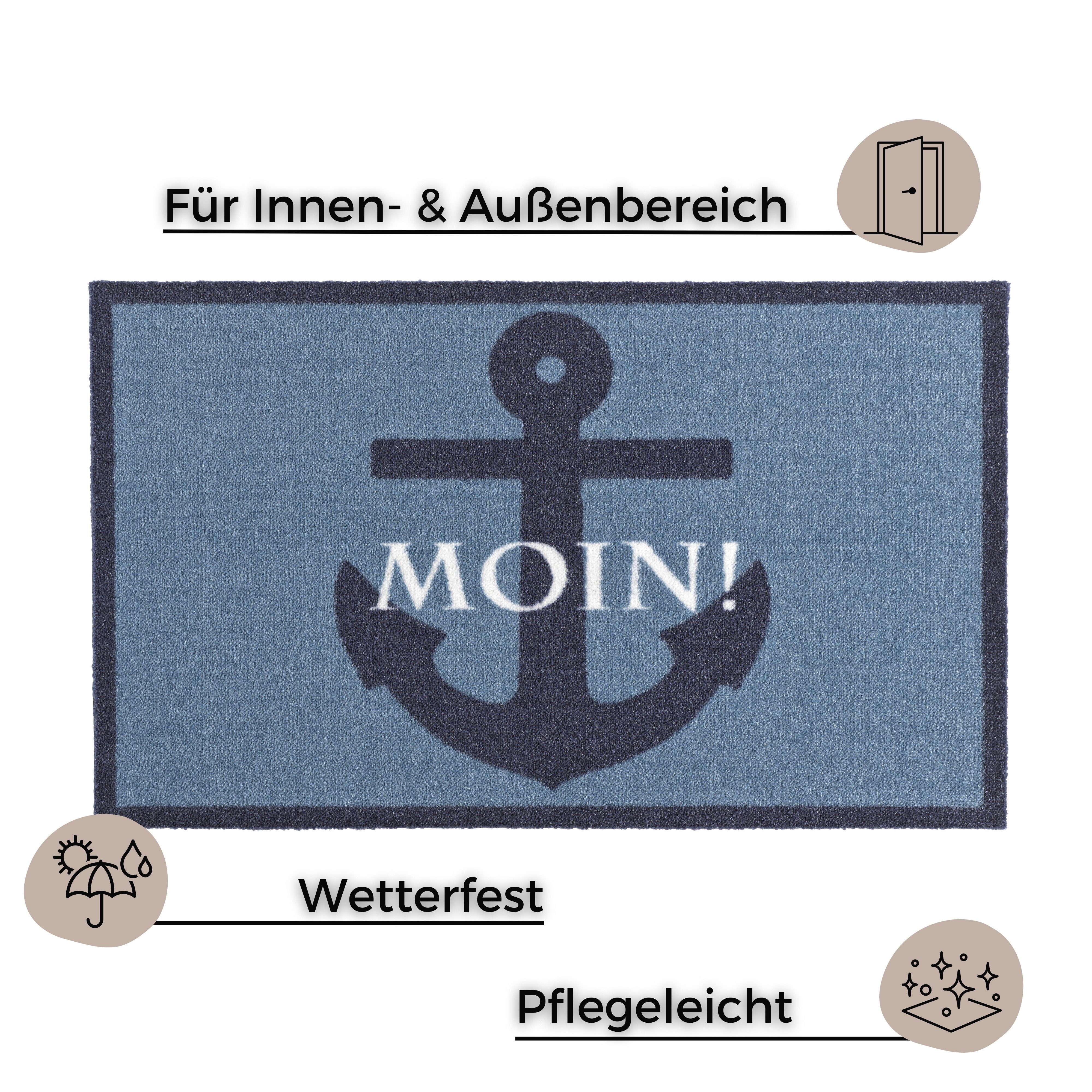 HANSE Home Fußmatte »Moin, Türmatte«, rechteckig, 7 mm Höhe, Waschbar, Schm günstig online kaufen