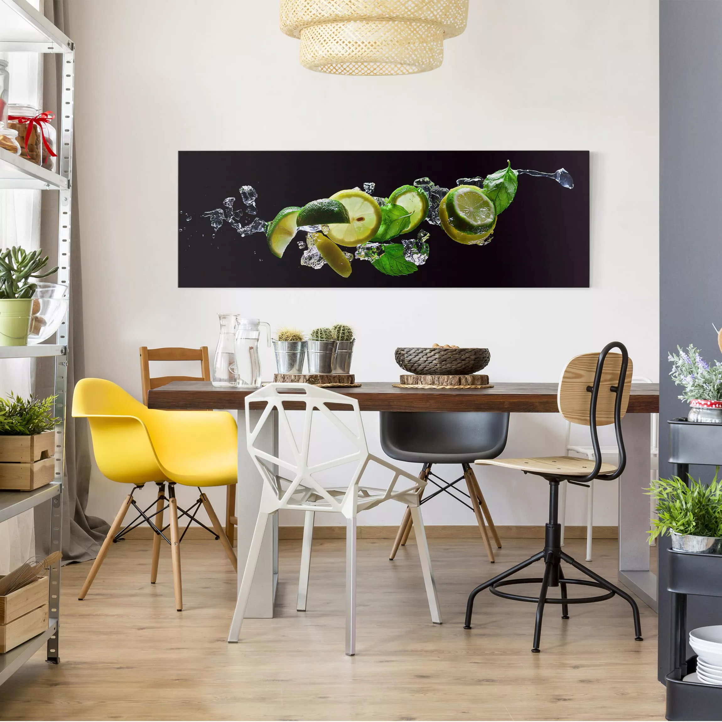 Leinwandbild Küche - Panorama Mojito Zutaten günstig online kaufen