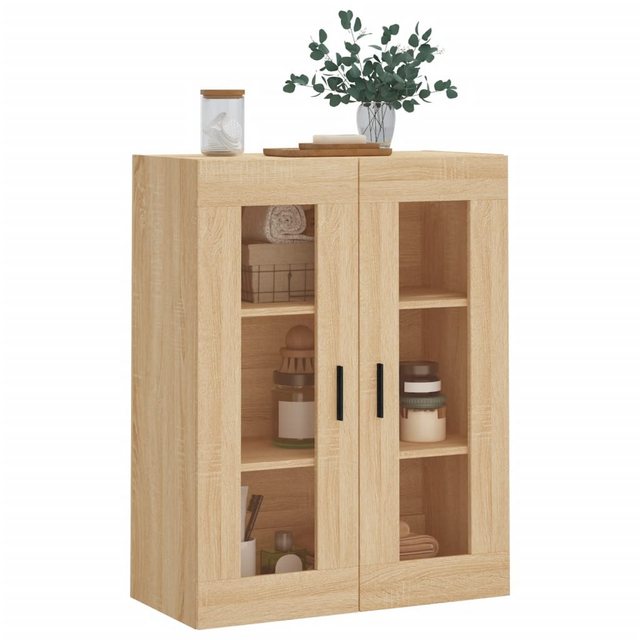 vidaXL Hängeschrank Wandschrank Sonoma-Eiche 69,5x34x90 cm Glas Vitrine Hän günstig online kaufen