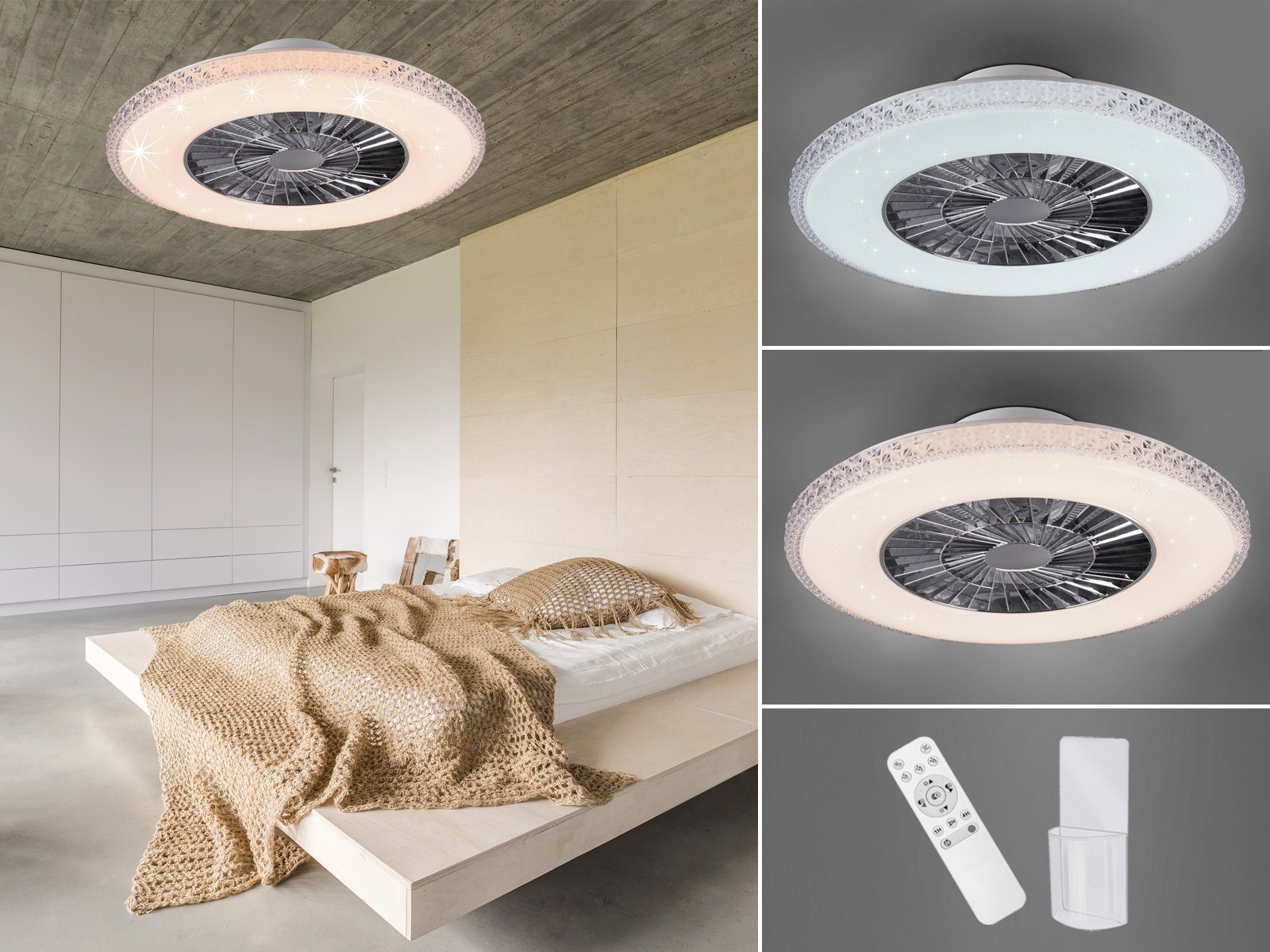 Reality Leuchten LED Deckenleuchte, Dimmfunktion, Nachtlichtfunktion, günstig online kaufen