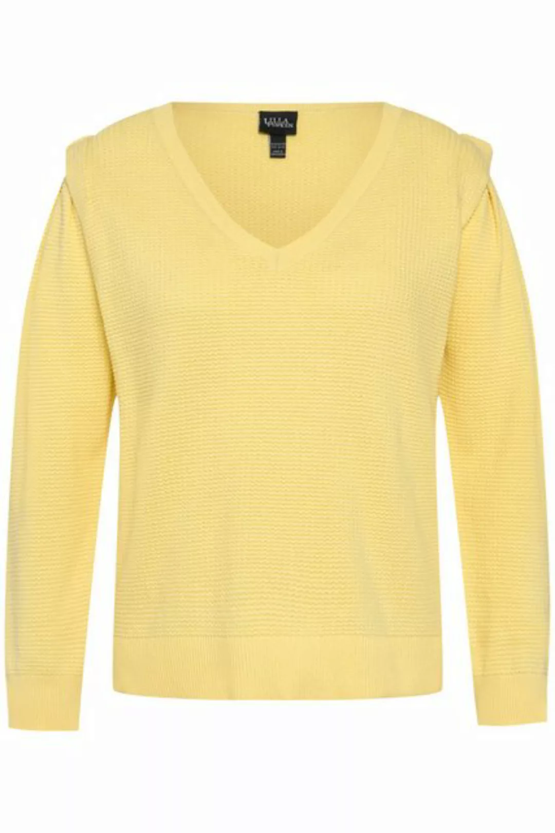 Ulla Popken Strickpullover Pullover Strukturstrick V-Ausschnitt Langarm günstig online kaufen