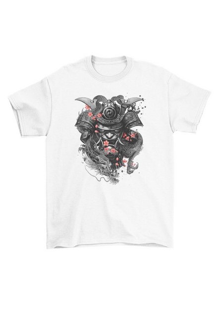 Novux T-Shirt Dragon Samurai Herren Tshirt Farbe Weiß (1-tlg) aus Baumwolle günstig online kaufen