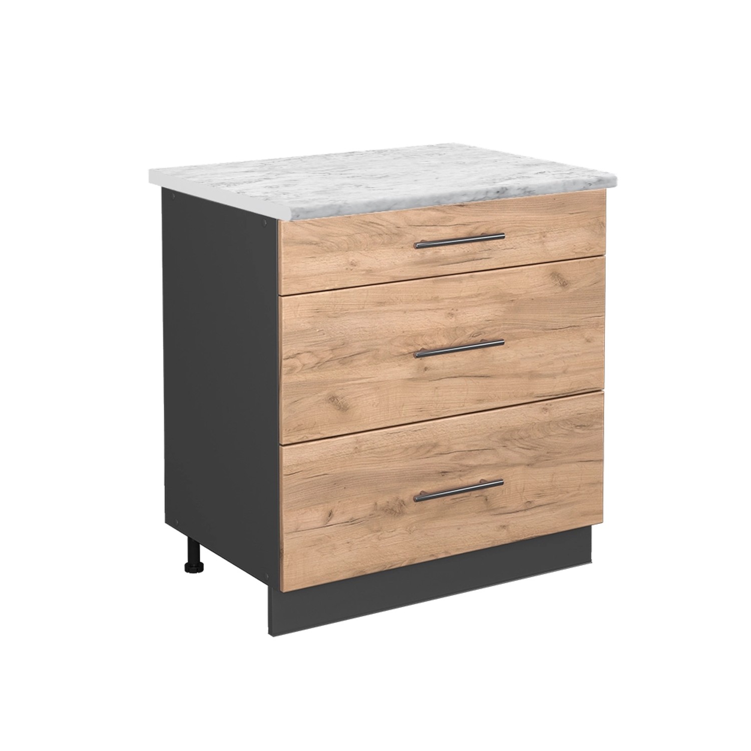 Vicco Unterschrank Fame-Line, Goldkraft Eiche/Anthrazit, 80 günstig online kaufen