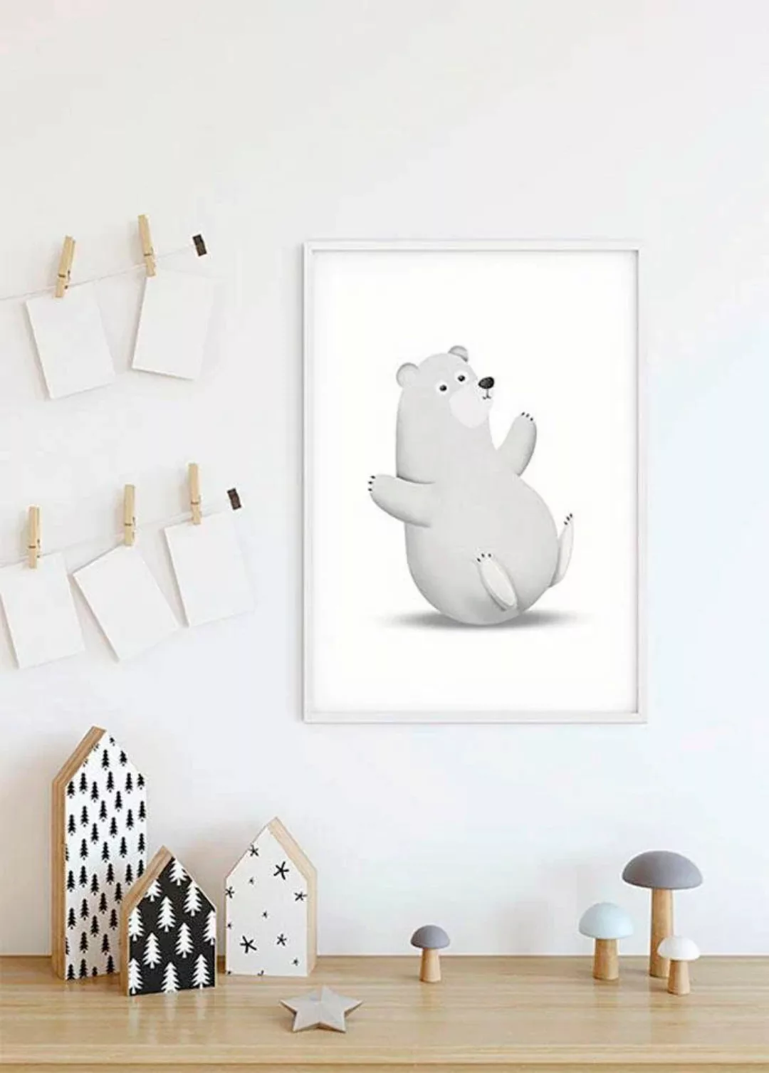 Komar Poster "Cute Animal Polar Bear", Tiere, (1 St.), Kinderzimmer, Schlaf günstig online kaufen