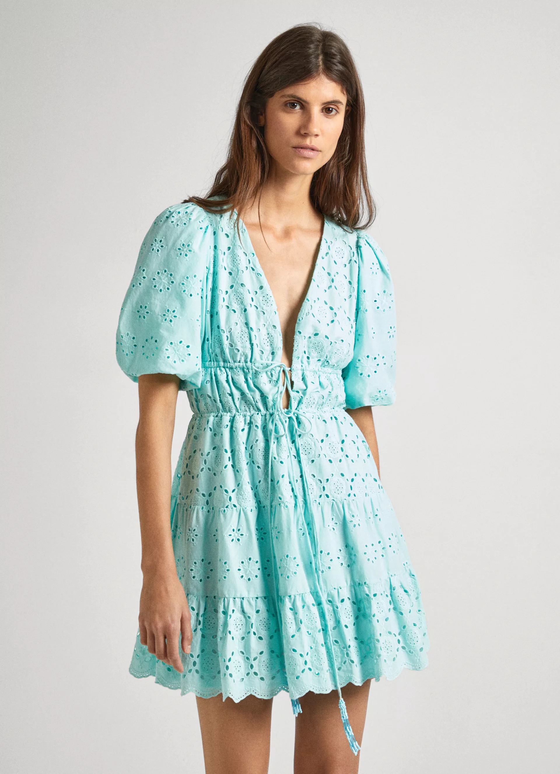 Pepe Jeans Sommerkleid DELIA mit Lochstickereien günstig online kaufen