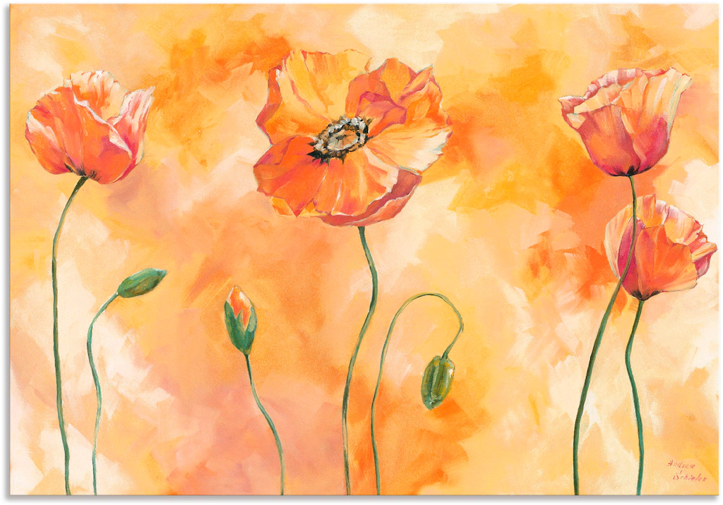 Artland Wandbild "Mohnkomposition", Blumen, (1 St.), als Alubild, Outdoorbi günstig online kaufen