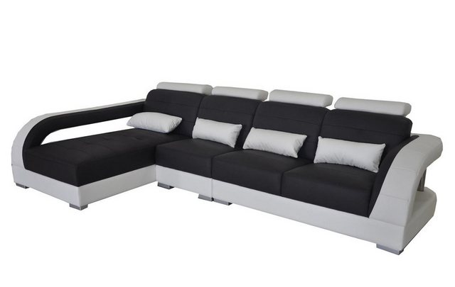 Xlmoebel Ecksofa Leder-Ecksofa mit USB-Anschluss, Wohnlandschaft in L-Form, günstig online kaufen