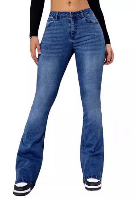 CHENIN Skinny-fit-Jeans Slim-fit-stretchjeans mit hoher taille und bootcut- günstig online kaufen