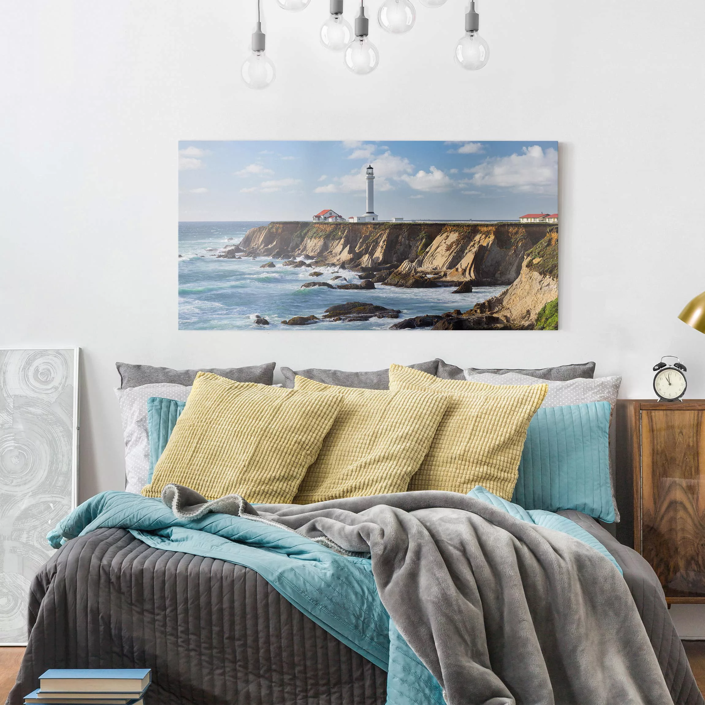 Leinwandbild Strand - Querformat Point Arena Lighthouse Kalifornien günstig online kaufen