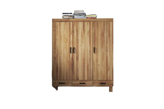 Natur24 Kleiderschrank Kleiderschrank Ringo Wildeiche 157x55x190 m. 3 Türen günstig online kaufen