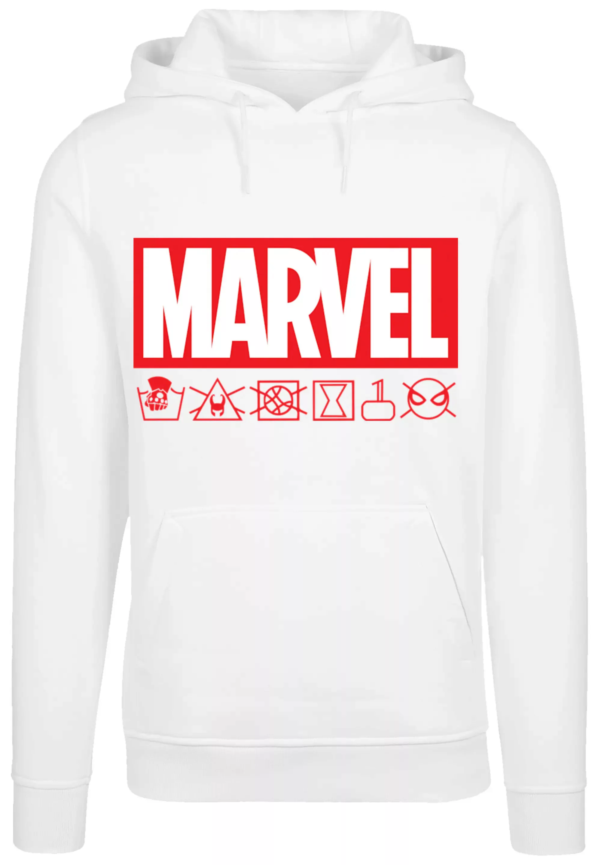 F4NT4STIC Kapuzenpullover Marvel Logo Wash Care Symbols Herren,Premium Merc günstig online kaufen