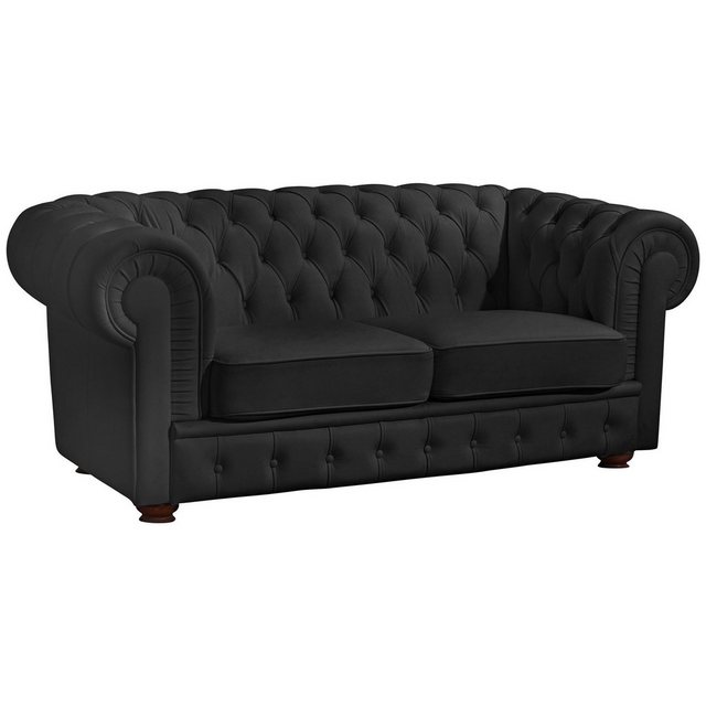 58 aufm Kessel Sofa 2-Sitzer Kalea Bezug Kunstleder Buche nussbaum dunkel / günstig online kaufen