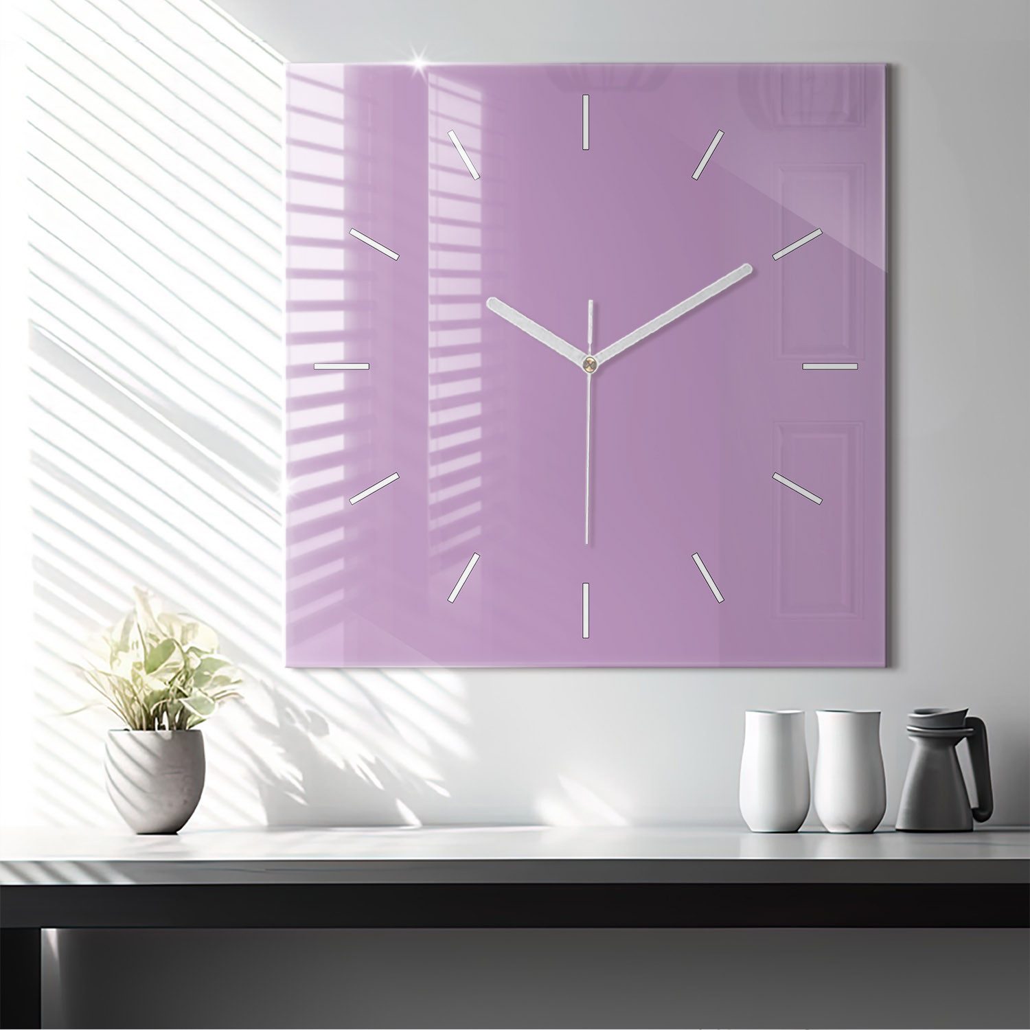 Tulup Wanduhr Wanduhr Modernistische Glaswanduhr 60x60cm günstig online kaufen