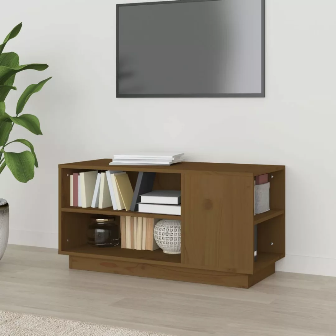 Vidaxl Tv-schrank Honigbraun 80x35x40,5 Cm Massivholz Kiefer günstig online kaufen