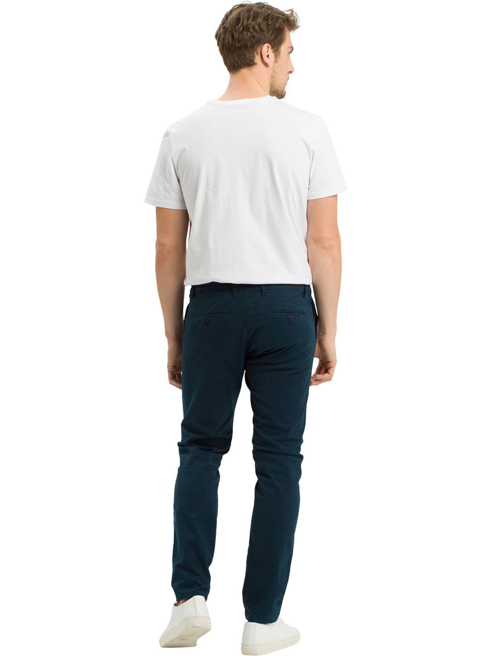 Cross Jeans Herren Slim Tapered Chino Hose - Slim Tapered Fit - Blau günstig online kaufen