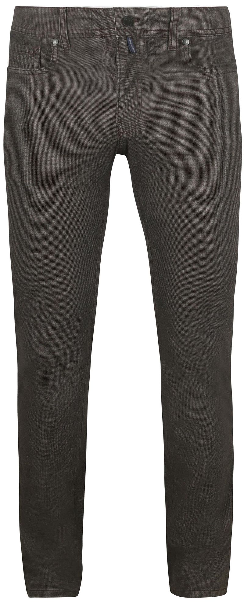 Pierre Cardin Trousers Lyon Tapered Druck Braun - Größe W 34 - L 32 günstig online kaufen