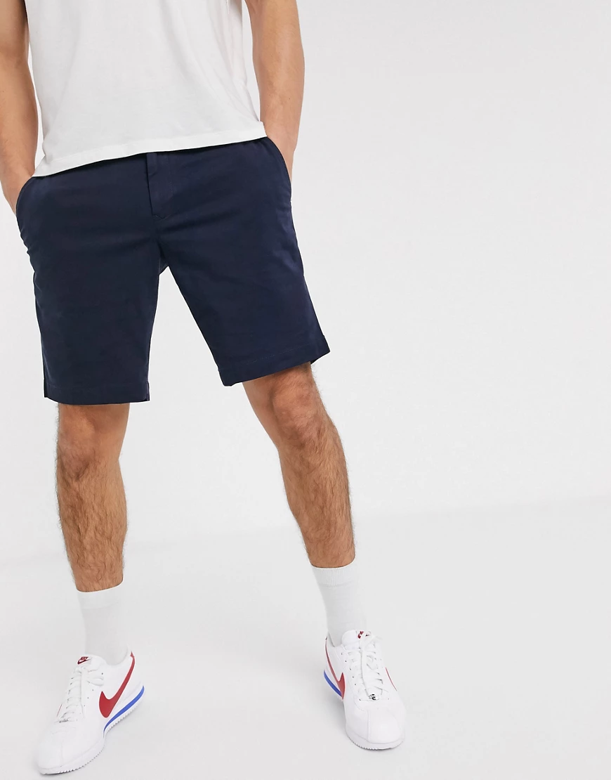 Calvin Klein – Schmale, gefärbte Shorts-Navy günstig online kaufen