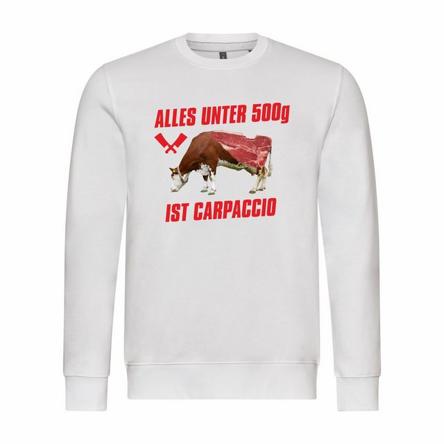 deinshirt Rundhalspullover Herren Sweatshirt Alles unter 500g ist Carpaccio günstig online kaufen