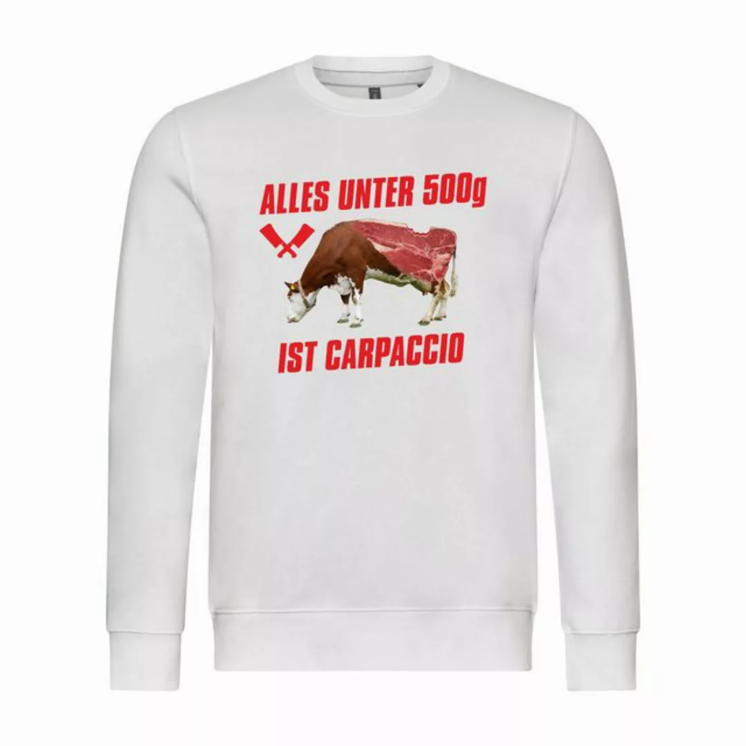 deinshirt Rundhalspullover Herren Pullover Alles unter 500g ist Carpaccio M günstig online kaufen