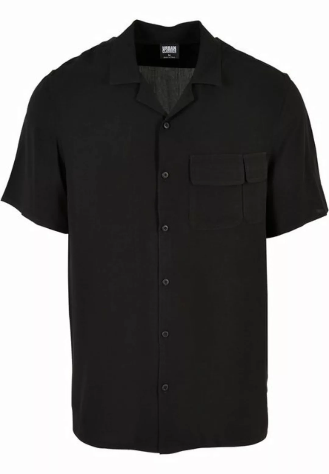 URBAN CLASSICS Langarmhemd Urban Classics Herren Viscose Camp Shirt (1-tlg) günstig online kaufen