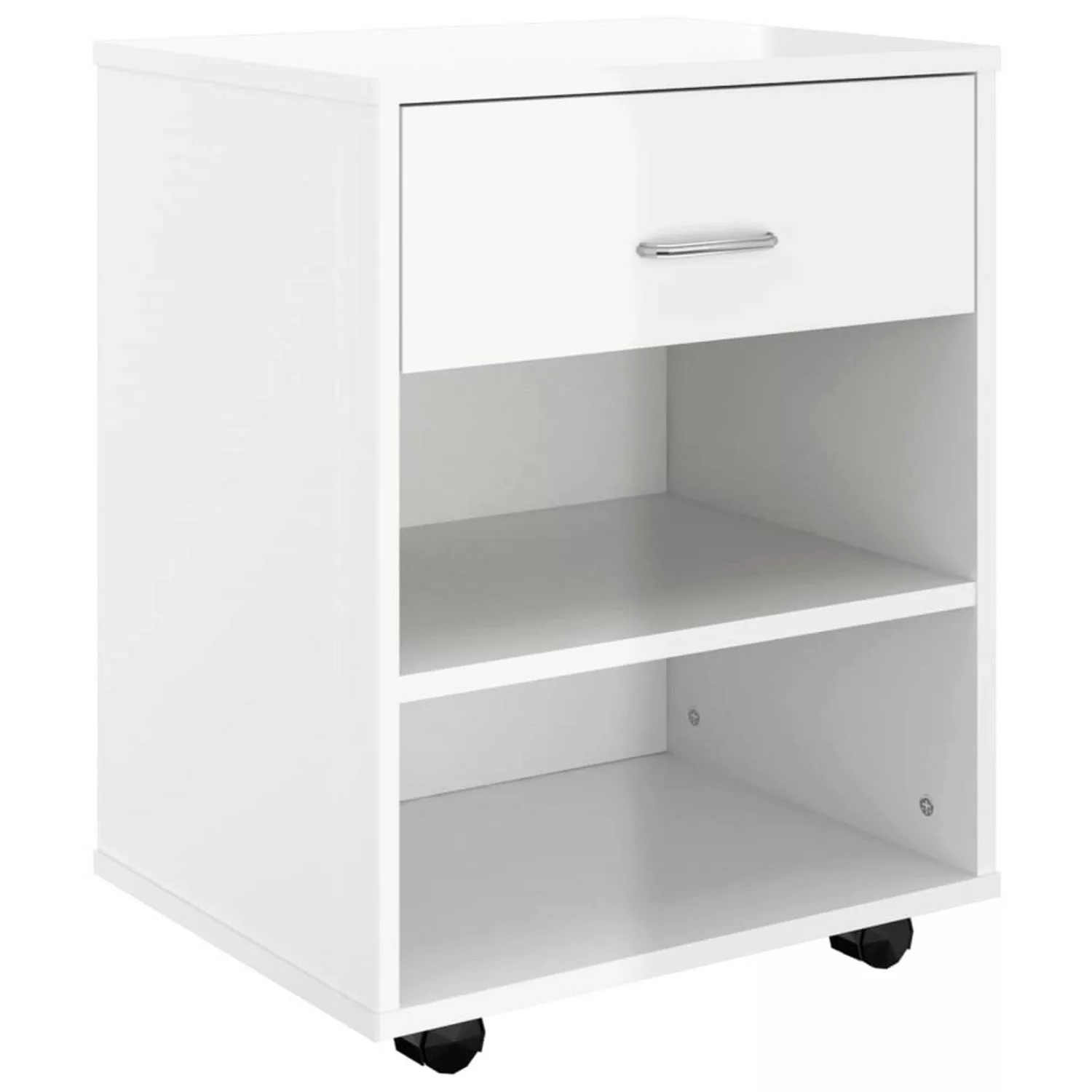 vidaXL Rollschrank Hochglanz-Weiß 46x36x59 cm Holzwerkstoff günstig online kaufen