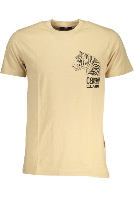 Cavalli Class T-Shirt Beiges Herren T-Shirt mit Rundhals & Print - günstig online kaufen