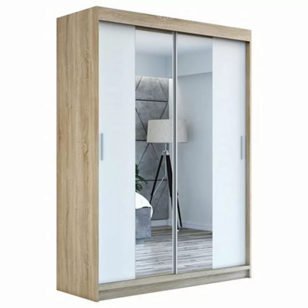 A&J MöbelLand GmbH Schwebetürenschrank NEO 160 cm 2-türig Schrank mit Spieg günstig online kaufen