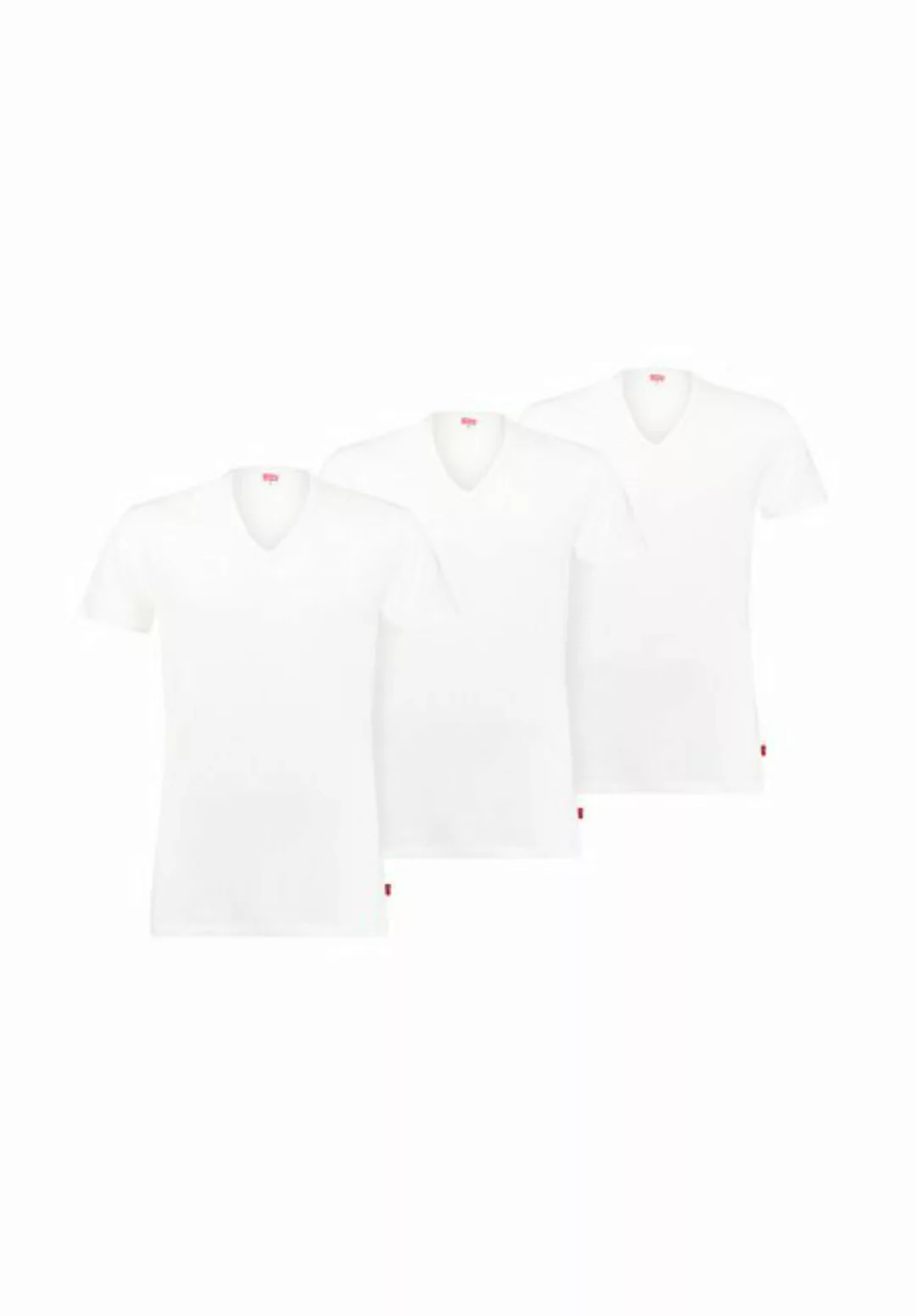 Levi's 3-er Set T-Shirt V-Ausschnitt Weiß günstig online kaufen