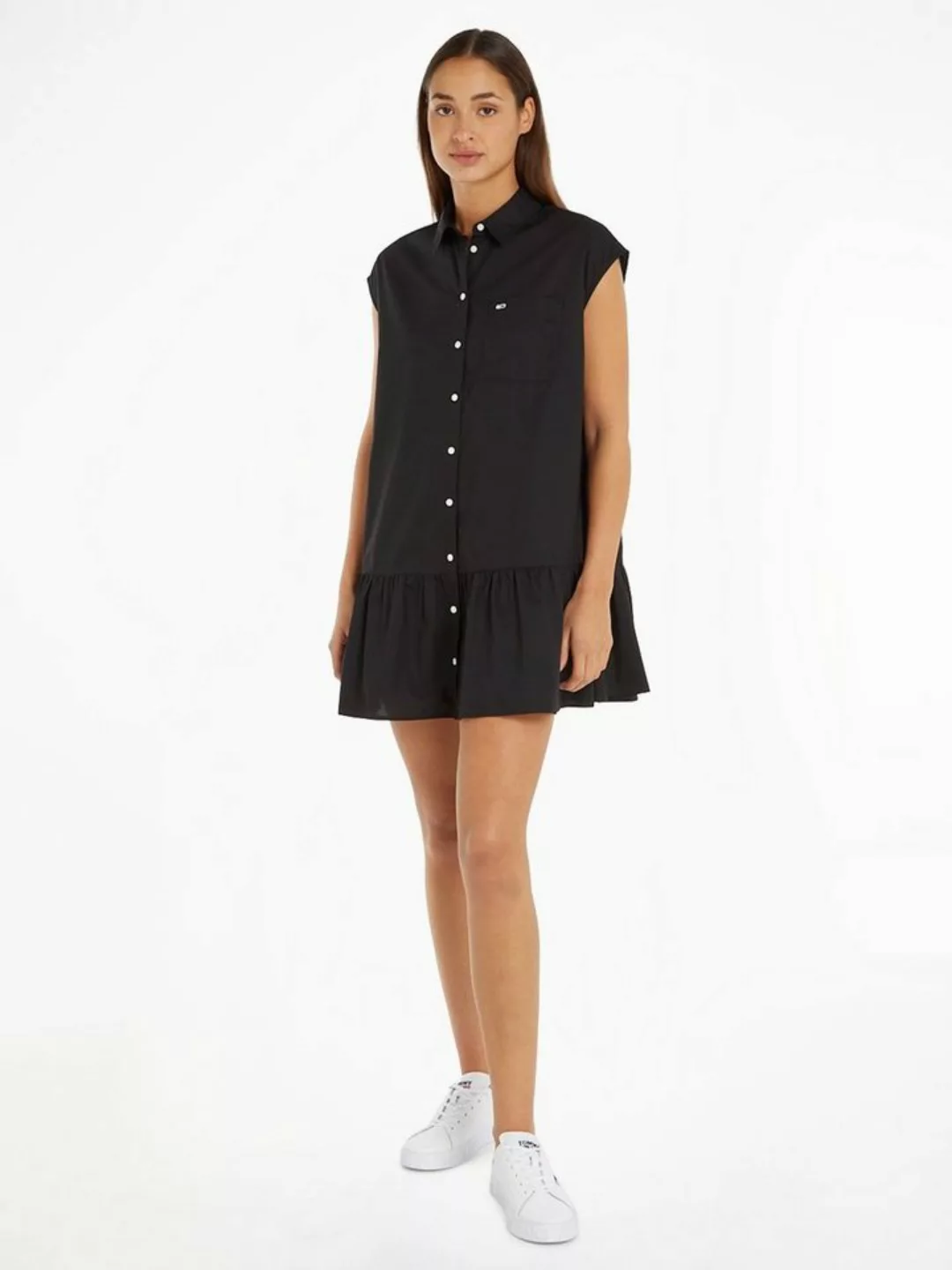 Tommy Jeans Shirtkleid TJW SS BADGE SHIRT DRESS mit Tommy Jeans Logopatch günstig online kaufen