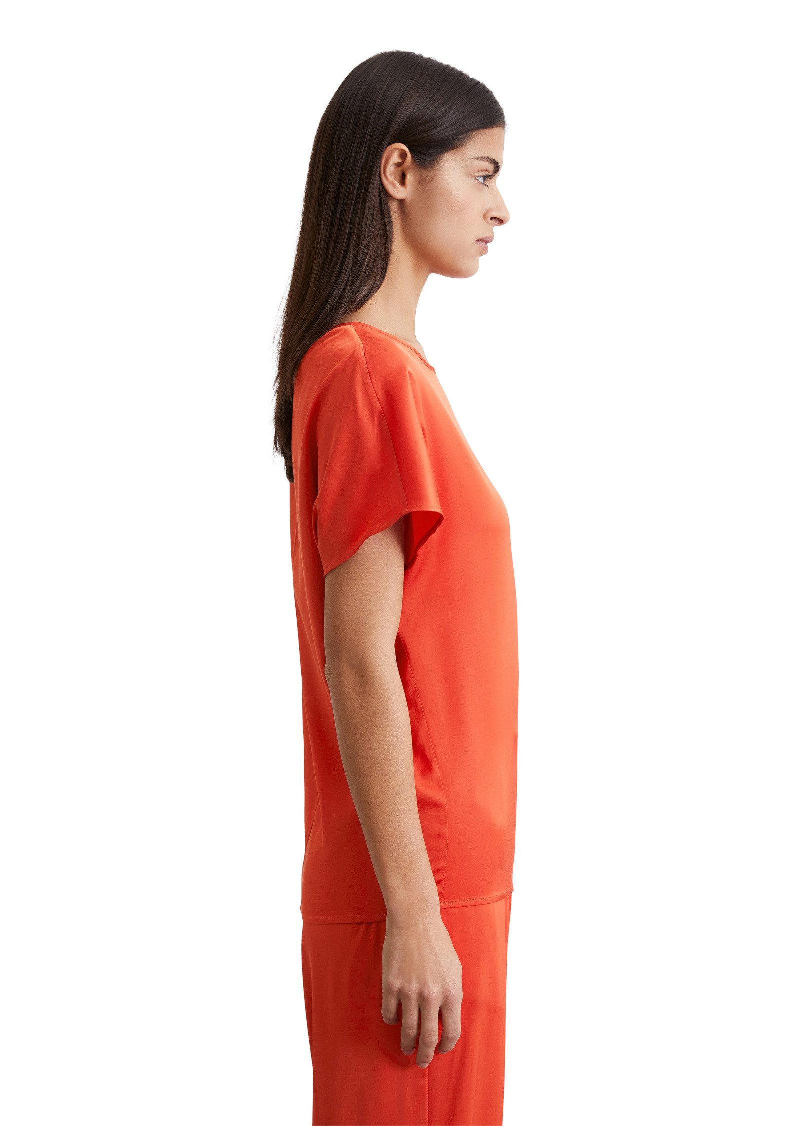 Marc O'Polo Kurzarmbluse aus Viskose-Satin-Stretch günstig online kaufen