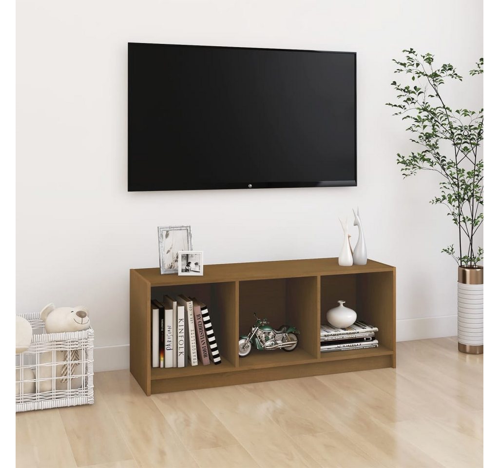 vidaXL TV-Schrank TV-Schrank Honigbraun 104x33x41 cm Massivholz Kiefer Lowb günstig online kaufen