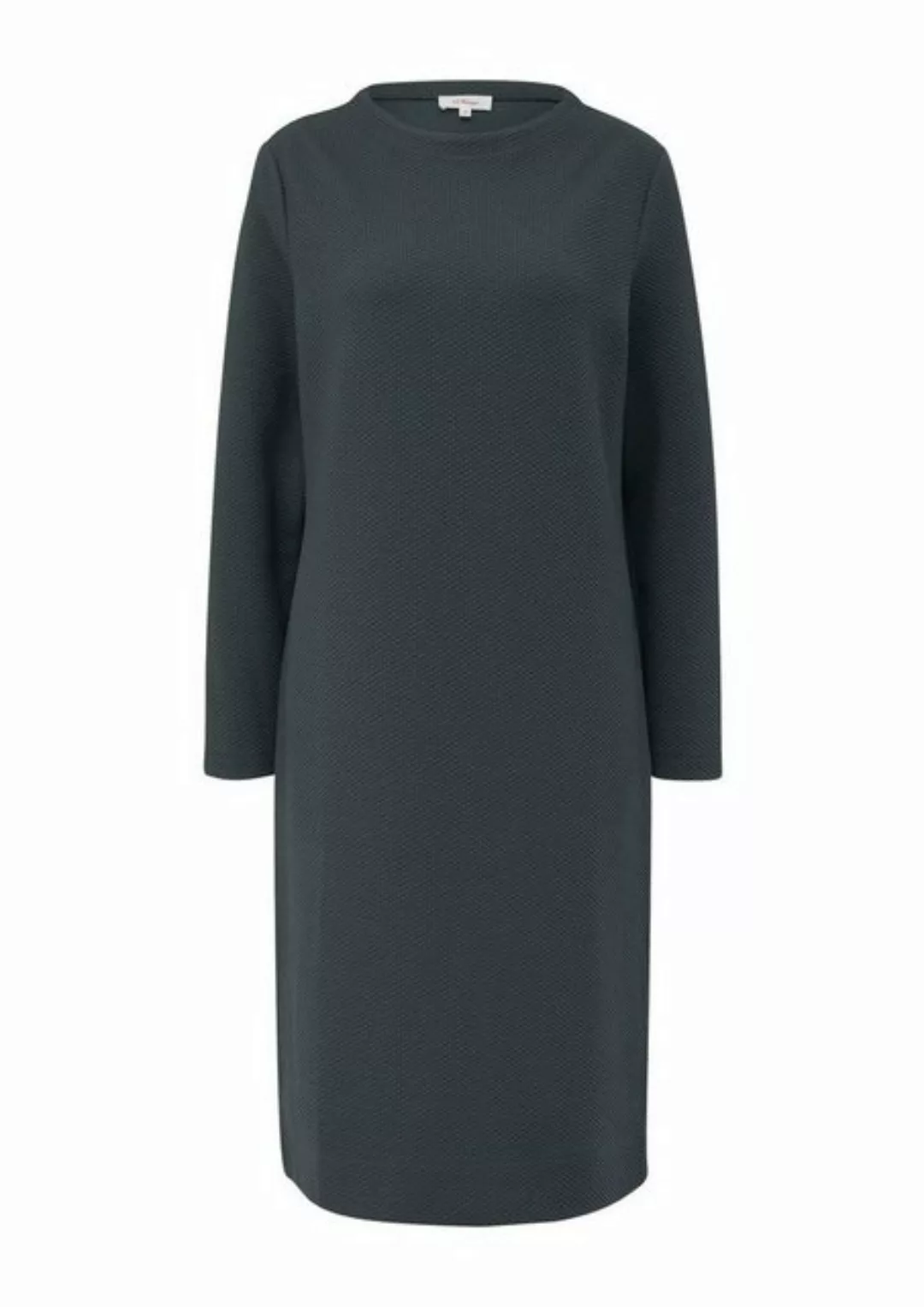 s.Oliver Shirtkleid Midikleid (1-tlg) Rundhals-Ausschnitt, langarm, Struktu günstig online kaufen