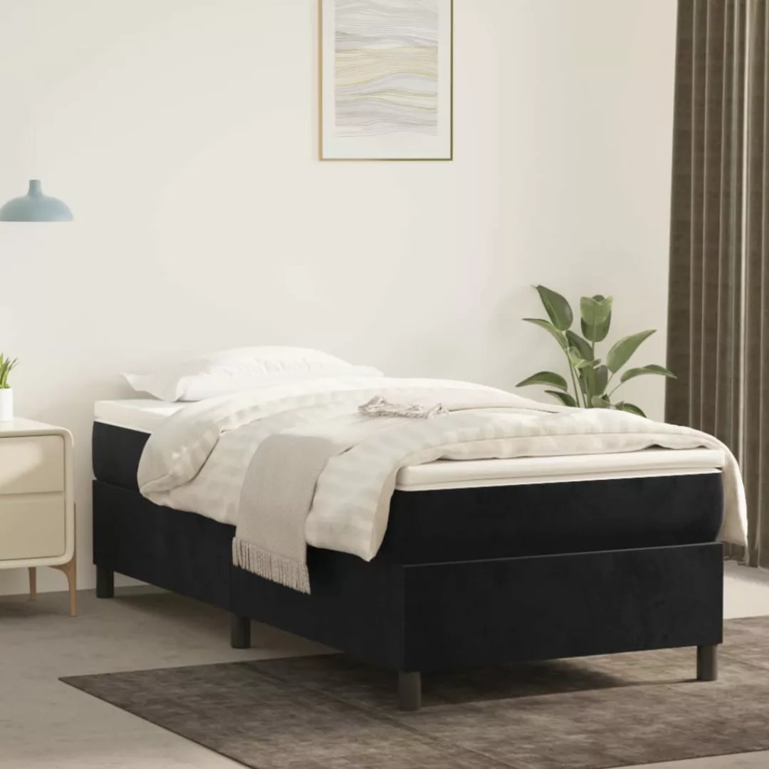 Vidaxl Boxspringbett Schwarz 80x200 Cm Samt günstig online kaufen