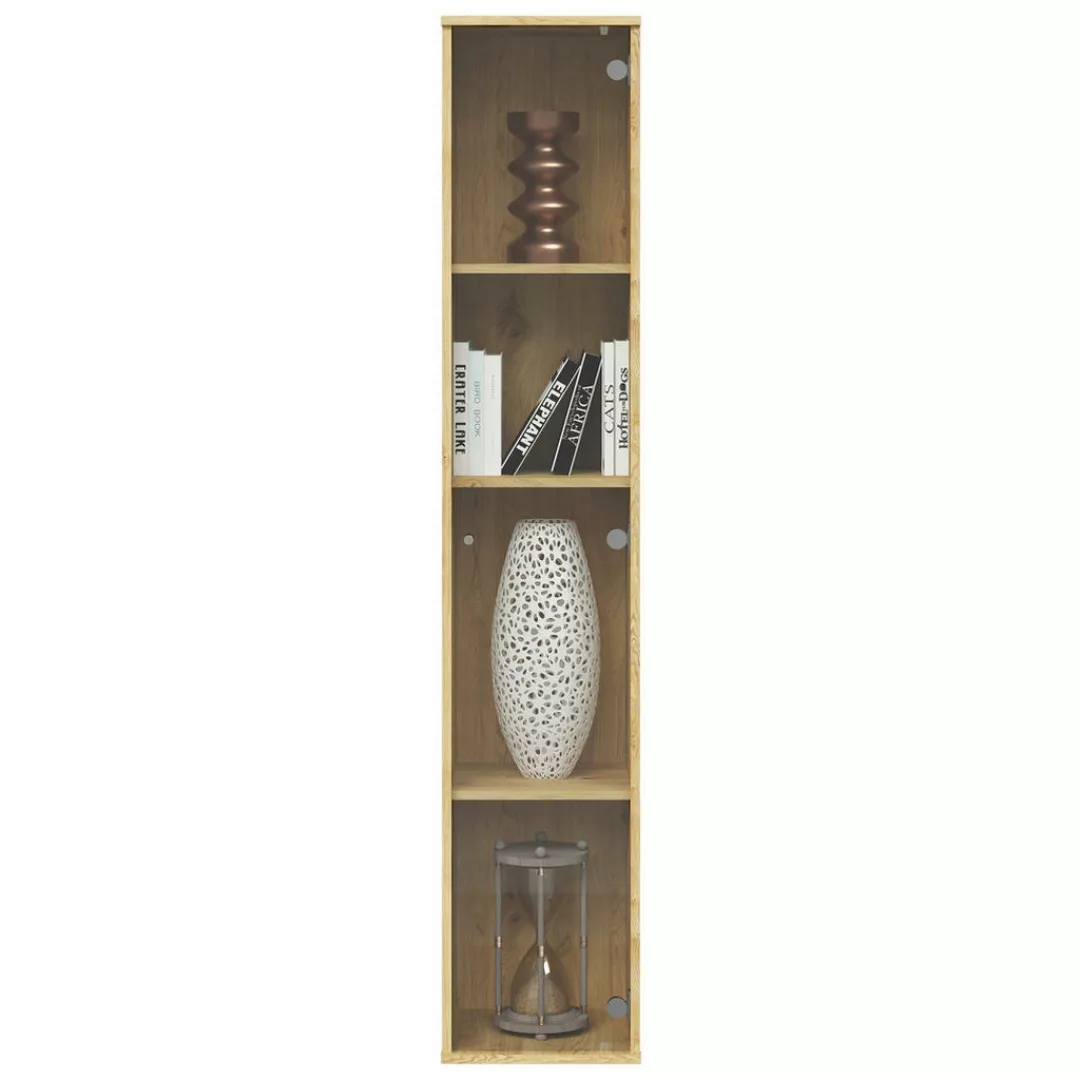 Vitrine  Eiche Artisan Nachbildung B/H/T: ca. 32x171x33 cm günstig online kaufen