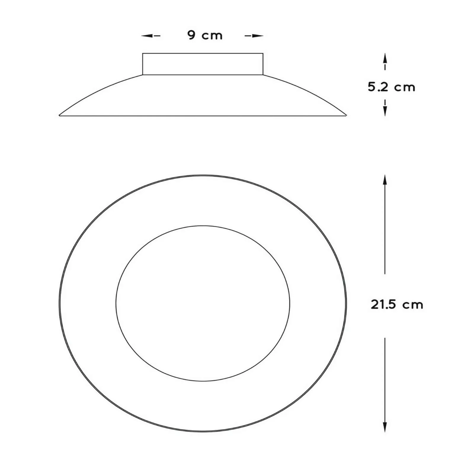 LED-Deckenleuchte Foskal messing, Ø 21,5 cm günstig online kaufen