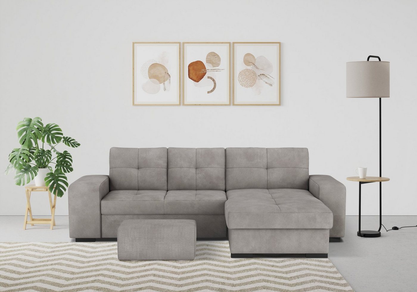 COTTA Ecksofa "Mattina L-Form", inkl. Hocker, wahlweise mit Bettfunktion un günstig online kaufen